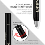 evpct 4Pcs White Black Grey Silver Cream Eyeshadow Pencil Bulk Stick Set, Waterproof Pearl white Dazzling grey Pearl black Silver Shimmer Metallic Eye shadow Crayon Stick sombras en crema para ojos