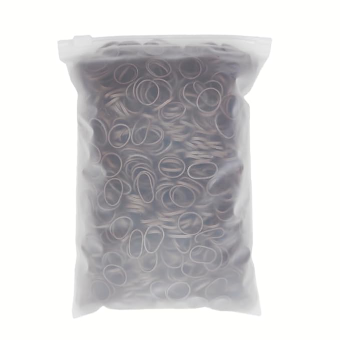 3200 Pcs Elastic Rubber Bands Small Hair Ties Hair Rubber Mini Hair Bands Hair Elastics Tiny Soft Holder Ponytails for Girls (Dark Brown)