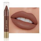 Matte Lipstick Crayon for Women, Warm Brown 24 Hour Lipstick Lip Liner Pencil, Neutral Lip Stick Lipliner Long Lasting Waterproof Smudge Proof, Vegan & Cruelty-Free, 02