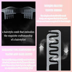 Volumizing Texture Comb – Wide Tooth Hair Styling Comb for Men & Women, Fluffy Curly Hair Comb for Volume & Fringe Parting, Anti-Frizz Styling Tool (Gray and pink)