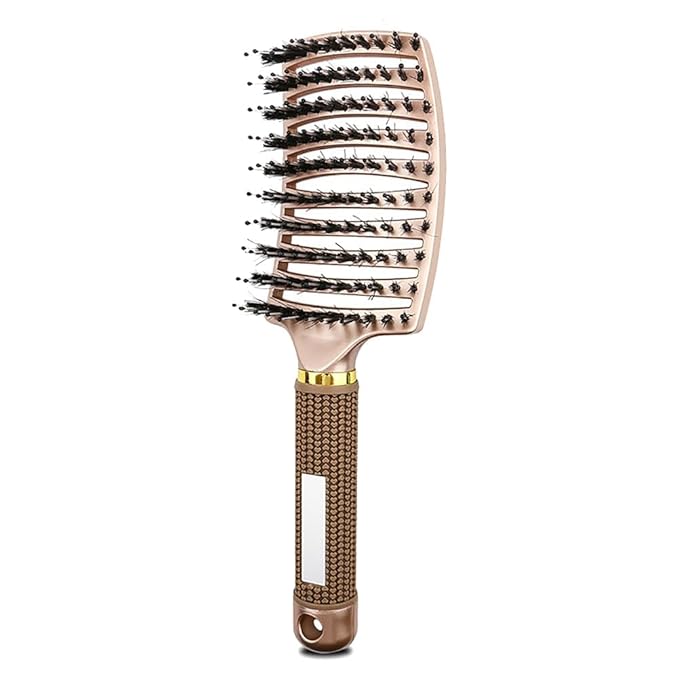 Voremy Magical Brush Detangler, Voremy Hair Brush, Vormey Ultra Detangler Brush, for Wet or Dry Detangling Hair Brush for Men, Women and Kids, Long, Thick, Thin, Curly & Tangled Hair (Gold)