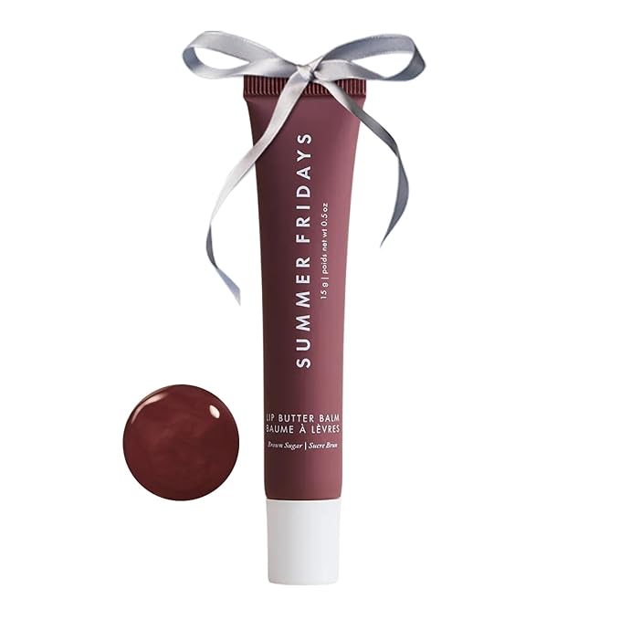 Summer Fridays Tinted Lip Butter Balm - Conditioning Vegan Lip Balm for Instant Moisture, Shine & Hydration - Sheer-Tinted, Soothing Skincare - Brown Sugar (.5 Oz)