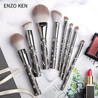 Natural Goat Hair Makeup Brush Set Professional, Snowflake Cosmetic Brushes Makeup Set, Natural Makeup Brushes, Natural Bristle Makeup Brushes, Natural Hair Makeup Brushes Set Professional.