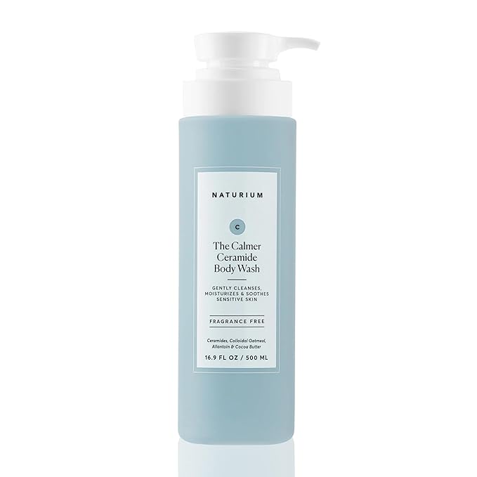 Naturium The Calmer Ceramide Body Wash, Frangrance-Free, Cleansing & Moisturizing for Dry, Sensitive Skin, Dermatologist-Tested, Paraben & Cruelty-Free, 16.9 oz
