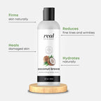 Real Skin Care Organic Body Lotion | Tighten and Moisturize Dry Skin | Reduce Fine Lines and Wrinkles | Natural Body Lotion Without Chemicals | Coconut Lotion Body | Paraben Free Body Lotion | 8oz