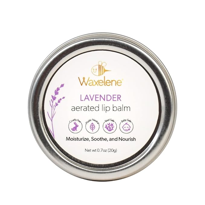 Waxelene Aerated Lip Balm Tin Combo Pack, 4 Piece, Best Lip Balm Ever Organic Multipurpose Ointment Baby Eczema Dry Sensitive Skin Chapped Lips salve