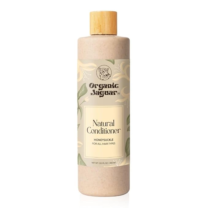 Organic Jaguar, All Natural Honeysuckle Conditioner, Sulfate Free Conditioner with Vitamin E, Castor, Argan and Almond, Honey, For Hydrating All Hair, 13.5 fl oz