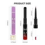 evpct 1Pcs Bright Fire Ruby Red Matte Lip Liner and Liquid Lipstick Stain Makeup Set for women, Red Long Lasting Smudge Proof Lipstick labiales matte mate larga duracion listip 24 hours originales,13#