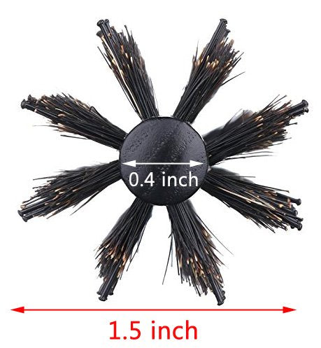 PERFEHAIR Round Brush with Natural Boar and Nylon Bristles, Small Volumizing Hair Brush- 1.5 Inch Diameter Barrel