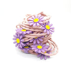 5pairs/Lot Sweet Hair Band Girl Hair Ties Hair Accessoires Small Sun Flower Design Rubber Band Perfect for Hair Style (L.Purple Tie)
