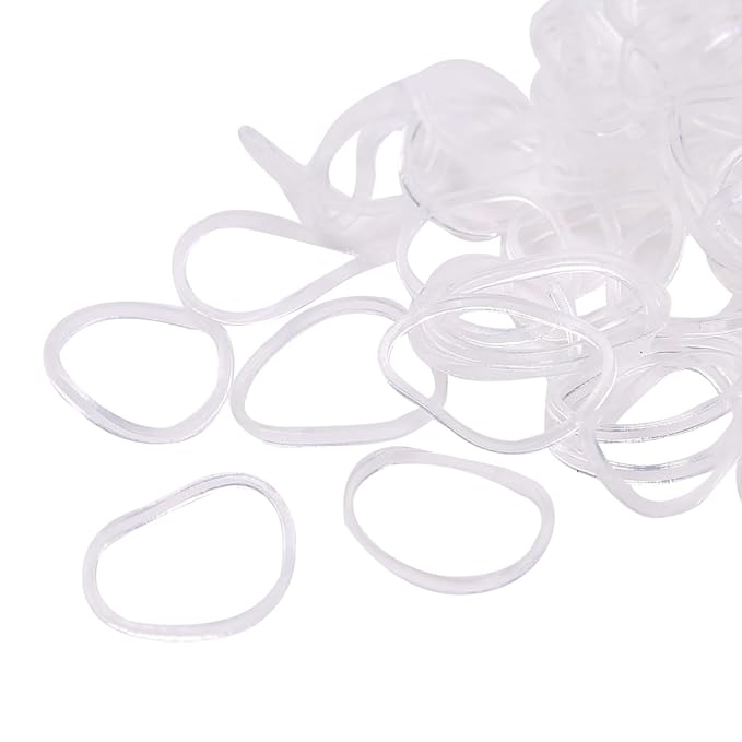 3200 Pcs Elastic Rubber Bands Small Hair Ties Hair Rubber Mini Hair Bands Hair Elastics Tiny Soft Holder Ponytails for Girls (Clear)