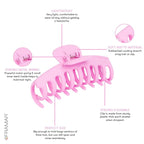 FRAMAR Large Claw Clips For Thick Hair – Large Hair Clip For Thick Hair, Big Hair Clips For Women, Hair Claws Clips For Women, Pastel Hair Clips, Pastel Claw Clip - 4 Pack Non Slip Matte Finish