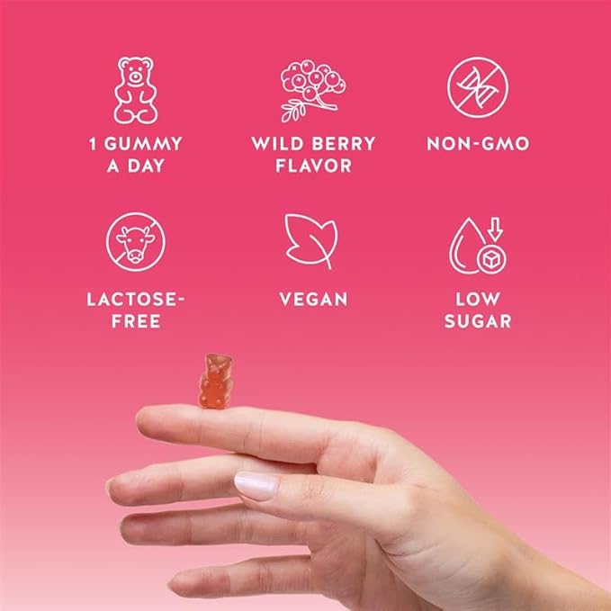 Biotin Gummies for Hair, Skin & Nails. 5,000 mcg High Potency Vegan Vitamins for Faster Hair Growth, Stronger Nails & Healthy Skin. with Vitamins C & E, 90 Gummies