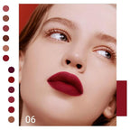 evpct 1Pcs Dark Sexy Red Matte Liquid Lipstick Lip Gloss Glossy Set for Black Women 24 Hour Silky Velvet Lipstick labiales matte larga duracion mate 24 horas originales 06#