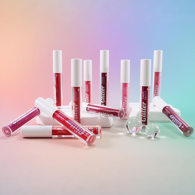 AMY'S DIARY Glitter Liquid Lipstick, Shimmer Metallic Lip Gloss, Long-Lasting Waterproof Lip Color, High Shine Sparkle Makeup,Lip makeup for woman (Fuchsia Shine 4#)