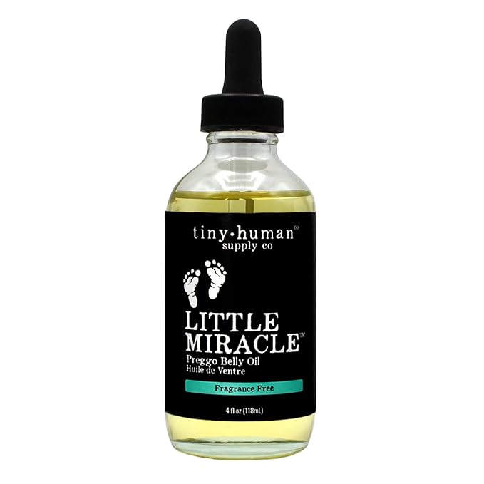 Little Miracle Preggo Belly Oil (Fragrance Free) for Pregnancy Stretch Marks and Itching
