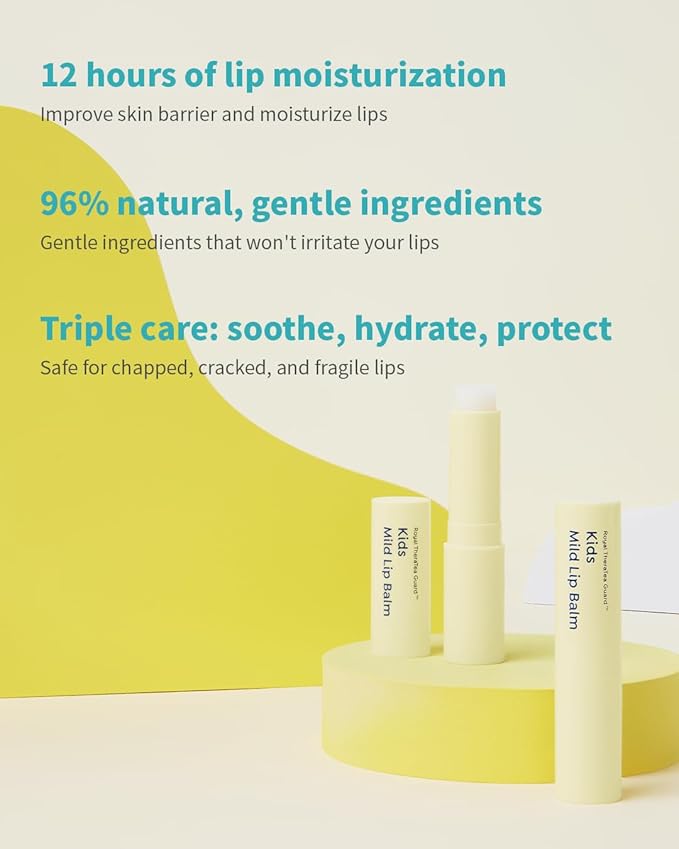 GOONGBE Kids' Moisture Lip Balm - Korean Kids Hydrating Lip Balm for Chapped and Cracked Lips - 12hr Moisturizing Non Oily Lip Care with Plant Oils and Shea Butter - Allergen Free Scent, 0.1 oz.
