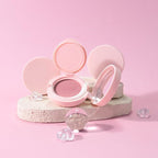 Powder Matte Blush Cheeks Face Makeup for Women With Mirror and Powder Puff Monochrome Blushes Lightweight,Smooth,Blendable,Fade and Transfer-Resistant Baked Blush,Effortless Matte Natural Finish