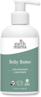 Earth Mama Belly Butter, Maternity Moisturizer for Dry Skin | Lotion for Pregnancy and Postpartum Recovery Self Care, Body Cream with Aloe, Fragrance Free, 8-Fluid Ounce