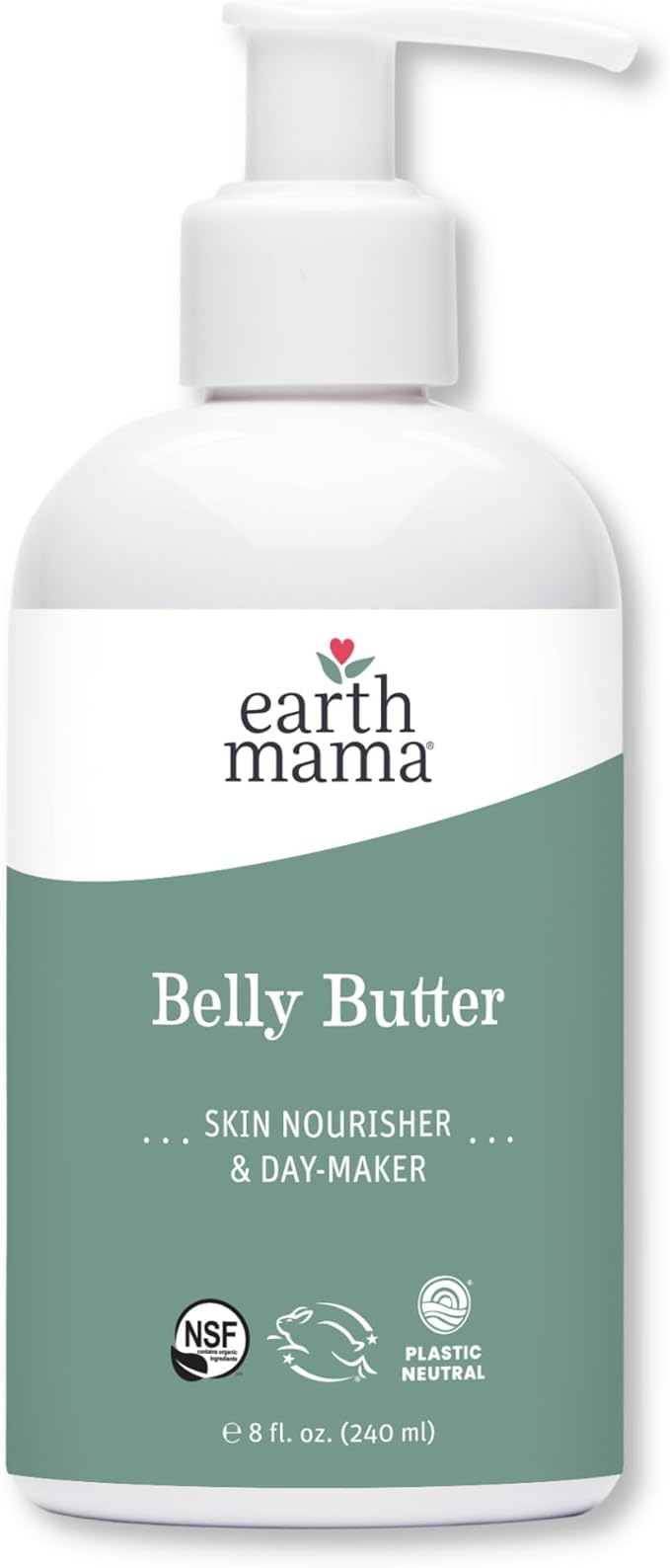 Earth Mama Belly Butter, Maternity Moisturizer for Dry Skin | Lotion for Pregnancy and Postpartum Recovery Self Care, Body Cream with Aloe, Fragrance Free, 8-Fluid Ounce