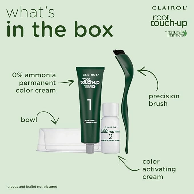 Clairol Natural Instincts 2 Black, Demi-Permanent Hair Dye & Root Touch-Up Bundle