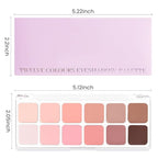 AMY'S DIARY 12 Color Light Pink Brown Eyeshadow Palette, Long-Lasting, and Highly Pigmented eye shadow. Elevate Your Eye Makeup– Unleash Your Unique Style (13#)