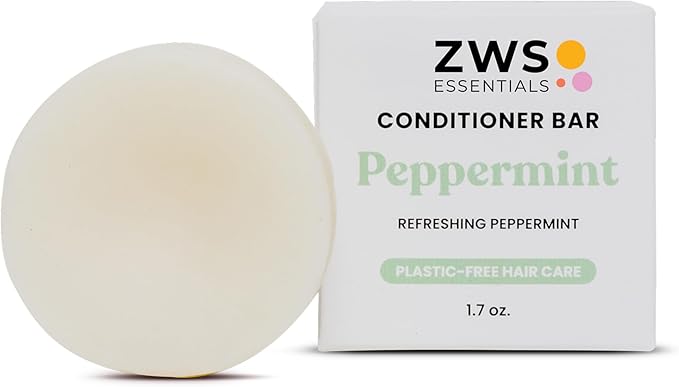 Peppermint Breeze Conditioner Bar, Vegan Solid Hair Conditioner for Oily Hair, Dandruff & Psoriasis, with Refreshing Peppermint, Zero Waste, Travel-Friendly