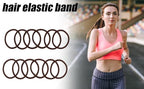 100PCS Hair Bands, 4MM Large Ponytail Holders, Brown - 2 Inch in Diameter Rubber Bands for Medium to Thick Hair, Curly Hair, Women or Girls