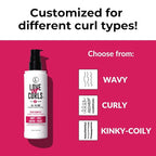 Love Ur Curls - Kinky Coily All in One Curl Cream Styler, Curling Cream for Curly Hair, Repair, Define, Hydrate & Style with Shea Butter, 250mL