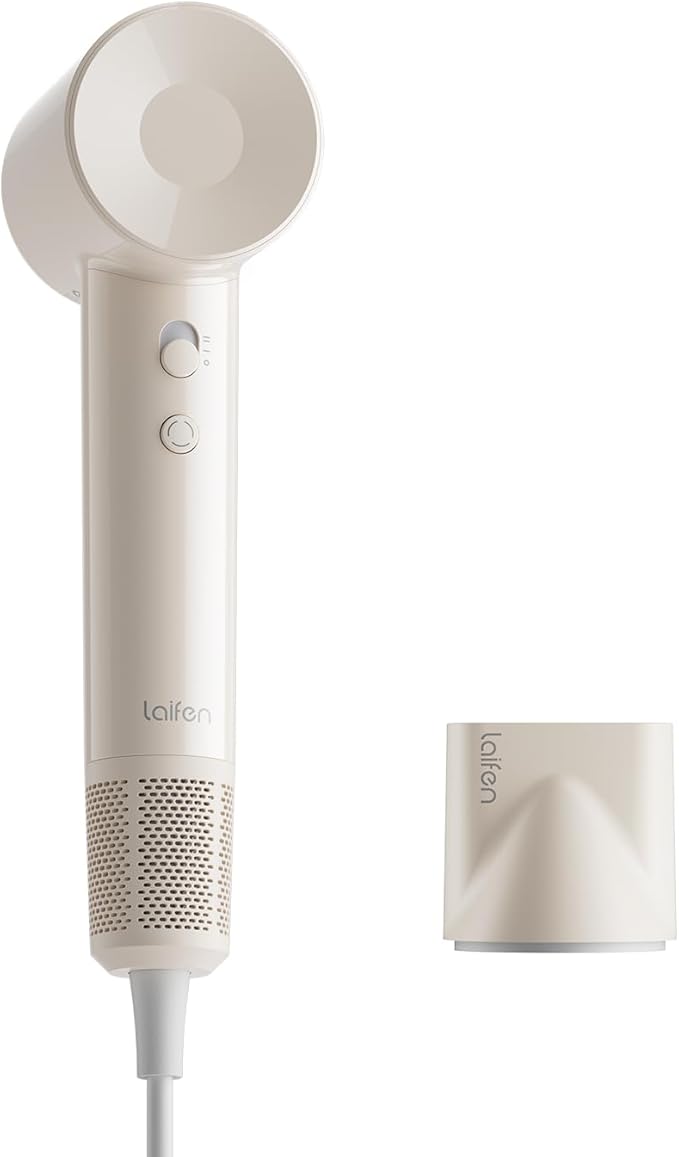 Laifen SE Lite Hair Dryer, Negative Ionic Blow Dryer with 10W RPM Brushless Motor for Fast Drying, High-Speed Low Noise Thermo-Control Hairdryer with Lightweight Design for Home/Portable Travel