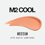 about-face THE PERFORMER Skin-Focused Foundation M2Cool – Medium Coverage, Long-Wear, Breathable & Buildable Base – Clean, Vegan, Hydrating Formula with Blue Agave & Chlorella – 1.08oz