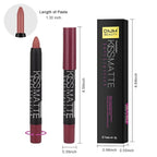 evpct 1Pcs Light Pink Metallic Lipstick and Lip Crayon Liner Pencil Pen Set for Women Lip Stain Long Lasting Waterproof labiales mate magicos 24 horas originales pintalabios permanente 24 horas 01