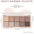 evpct 10 Colors Matte Nude Eye Shadow Palette Makeup for Older Women, Nude Brown Pink Cocoa Taupe Mauve Neutral Matte Cream Smokey Mini Eyeshadow Palette for Blue Green Eyes, Contour Makeup Palettes 4