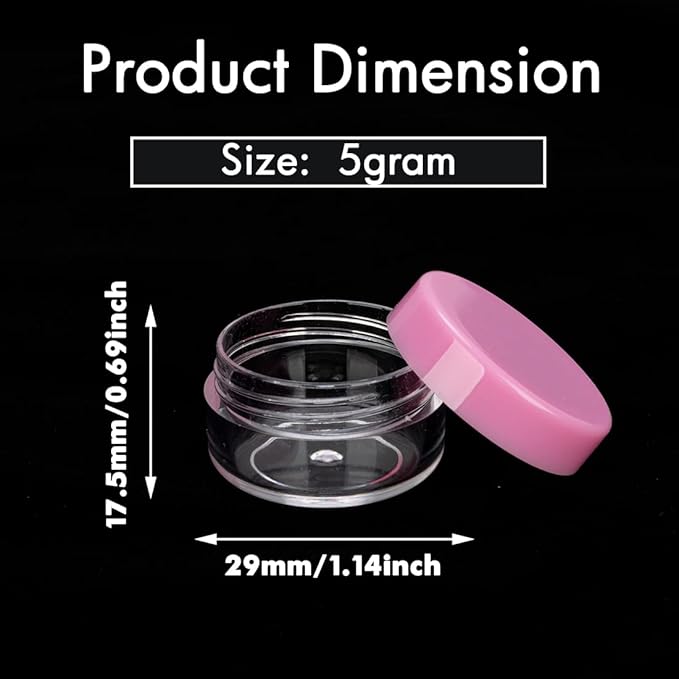 3 Gram Sample Jars with Lids - 200 Count Mini Cosmetic Containers for Makeup, Lip Balm & Travel with Labels & Disposable Spatulas