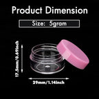 3 Gram Sample Jars with Lids - 200 Count Mini Cosmetic Containers for Makeup, Lip Balm & Travel with Labels & Disposable Spatulas