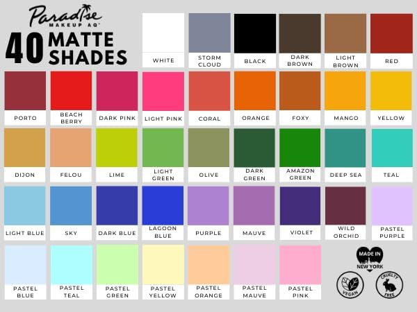 Mehron Makeup Paradise Makeup AQ Refill Size | Stage & Screen Performance, Face & Body Painting, Beauty, Cosplay, and Halloween | Water Activated Face Paint, Body Paint .25 oz (7 ml) (MAUVE)