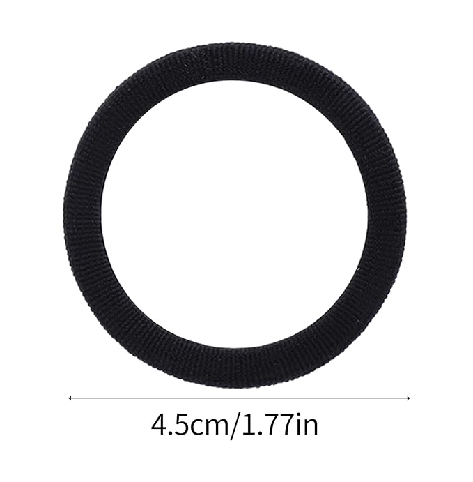 Best ouchless hair ties,100 Pcs Large Brown for Thick Curly Hair Elastic Band Ponytail Holder -Bulk for Women, Girls, Kids, Men - 8MM Thick, No Damage, Soft, Nylon, Stretchy, Cloth, Seamless, Fabric