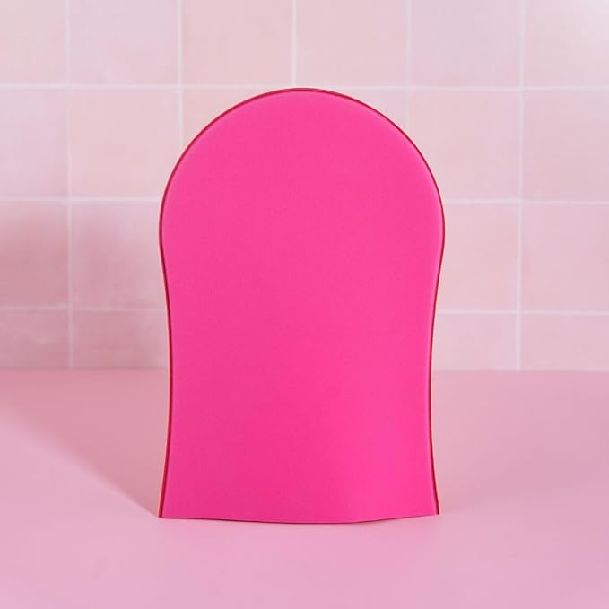 b.tan Face & Body Self Tanning Mitt | Glow Your Own Way Smooth Gel Glove - Sunless Tan Applicator, Streak-Free, Even Application, Double Sided, Reusable, Great for Cream, Lotion, Suncreen