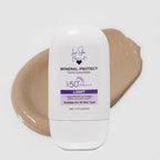 Mineral Protect Tinted Sunscreen SPF 50 PA+++ – Light Tint | 100% Mineral, Reef-Safe, Chemical-Free, Unscented, Daily Face Sunscreen