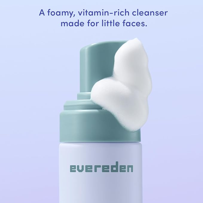 Evereden Fragrance Free Kids Face Wash: 3.4 fl oz. | Gentle Unscented Skin Care | Non-toxic and Clean Ingredients | Multi-Vitamin Skin Care for Kids