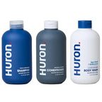 Huron Shower Kit - Shampoo, Conditioner, & Body Wash For Men - Sea Salt + Driftwood Scent - Hydrating & Nourishing Men’s Shampoo & Conditioner