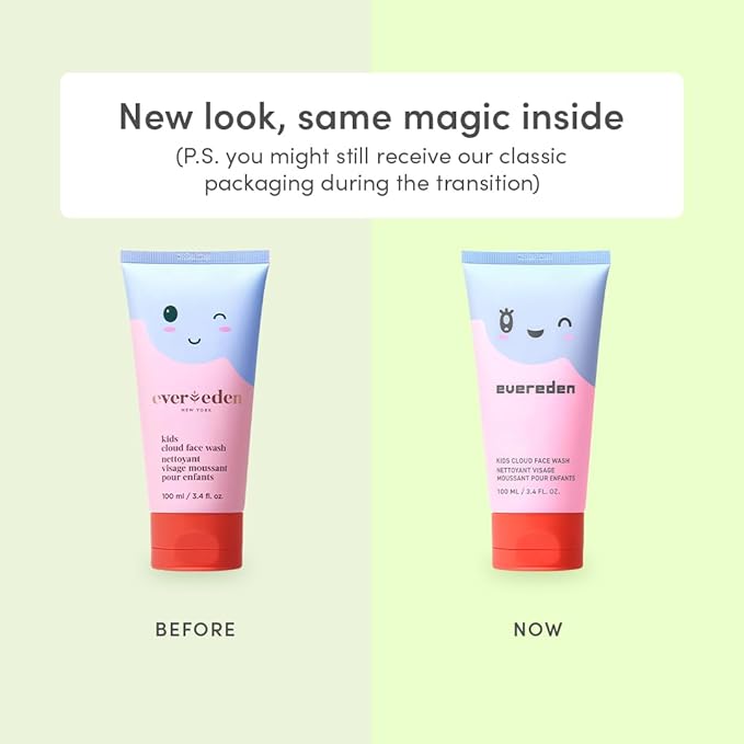 Evereden Kids Cloud Face Wash: Tropical Sorbet, 3.4 fl oz | Creamy & Fun Skin Care for Kids | Easy-to-Use Face Wash | Non-toxic Skin Care for Sensitive Skin