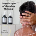 BondiBoost HG Anti-Thinning Shampoo Conditioner Set [10.14 fl oz each], Clinically Tested to Promote Fuller + Thicker-Looking Hair for Women & Men, Procapil, Redensyl & Rosemary Formula, Sulfate-Free