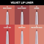 evpct Silky Smooth Lip Liner Pencil Retractable, Ruby Red Lip Liner Creamy Long-Lasting Formula for Precision Contouring Matte Velvet Pigmented Rich Lip Colors Crayon Lipstick 04