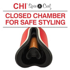 CHI Spin N Curl, Curling Iron For Healthy & Shiny Effortless Curls & Waves, Provides Preset Temperature Settings For Each Hair Texture, Ruby Red