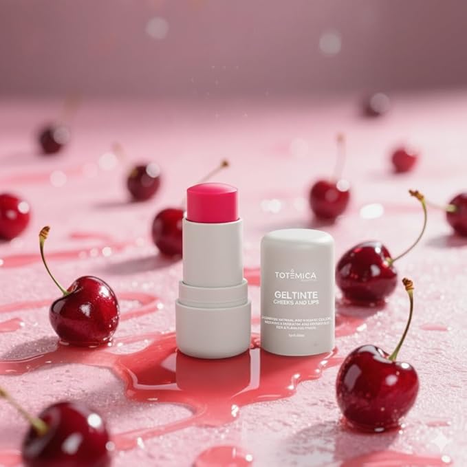 TOTEMICA Cooling Water Jelly Tint - by Ana Patricia, Dewy Hydrating Tint for Natural Color, Long-Lasting Jelly Lip Tint & Cheek Stain, Clean Beauty Tinta para Labios | 0.19 oz - Intense Red