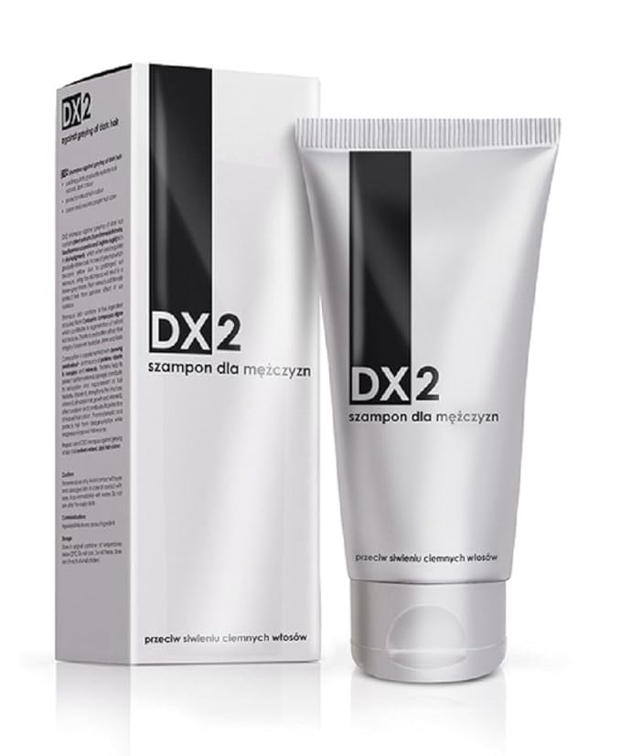 DX2 - Prevent Grey Shampoo for Men - Gradual Restoration of Dark Color, Daily Wash to Protect Follicle Pigmentation - 150ml
