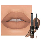 evpct 1Pcs True Nude Matte Lip Liner & Liquid Lipstick Stain Makeup Set for Women, Nude Lip Liner Stain Long Lasting Waterproof Smudge Proof, Cruelty Free Liquid Lip Stick Makeup 24 hours originales