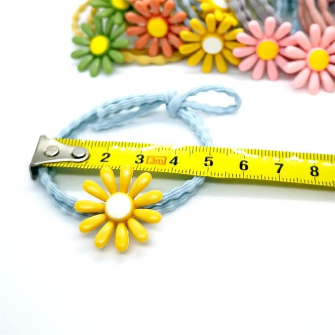 5pairs/Lot Sweet Hair Band Girl Hair Ties Hair Accessoires Small Sun Flower Design Rubber Band Perfect for Hair Style (Blue Tie)