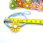 5pairs/Lot Sweet Hair Band Girl Hair Ties Hair Accessoires Small Sun Flower Design Rubber Band Perfect for Hair Style (Blue Tie)